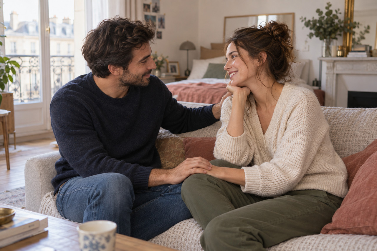 decouvrir-zones-plaisir-1280×853-1 Couple adulte se parlant et se tenant la main dans un intérieur chaleureux