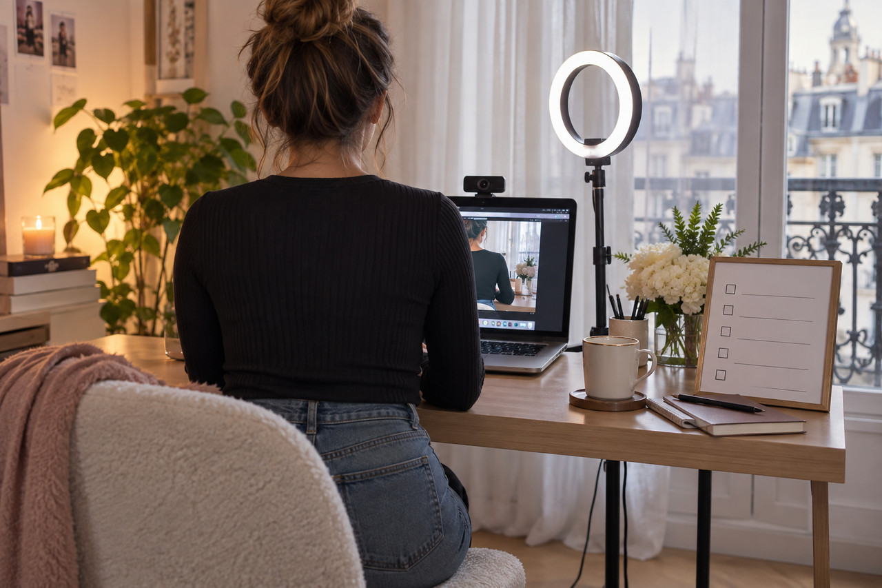 devenir-camgirl-sans-visage-1280×853-1 Créatrice filmée de dos devant une webcam pour préserver son anonymat