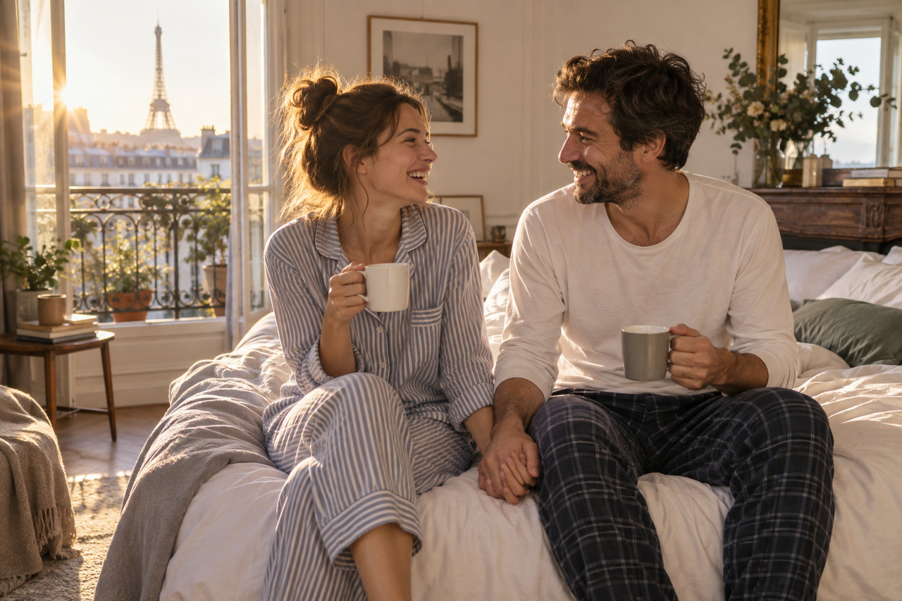 le-sexe-matinal-pourquoi-les-ebats-au-reveil-sont-parmi-les-plus-sauvages-1280×853-1 Couple partageant un moment complice au réveil dans une chambre parisienne