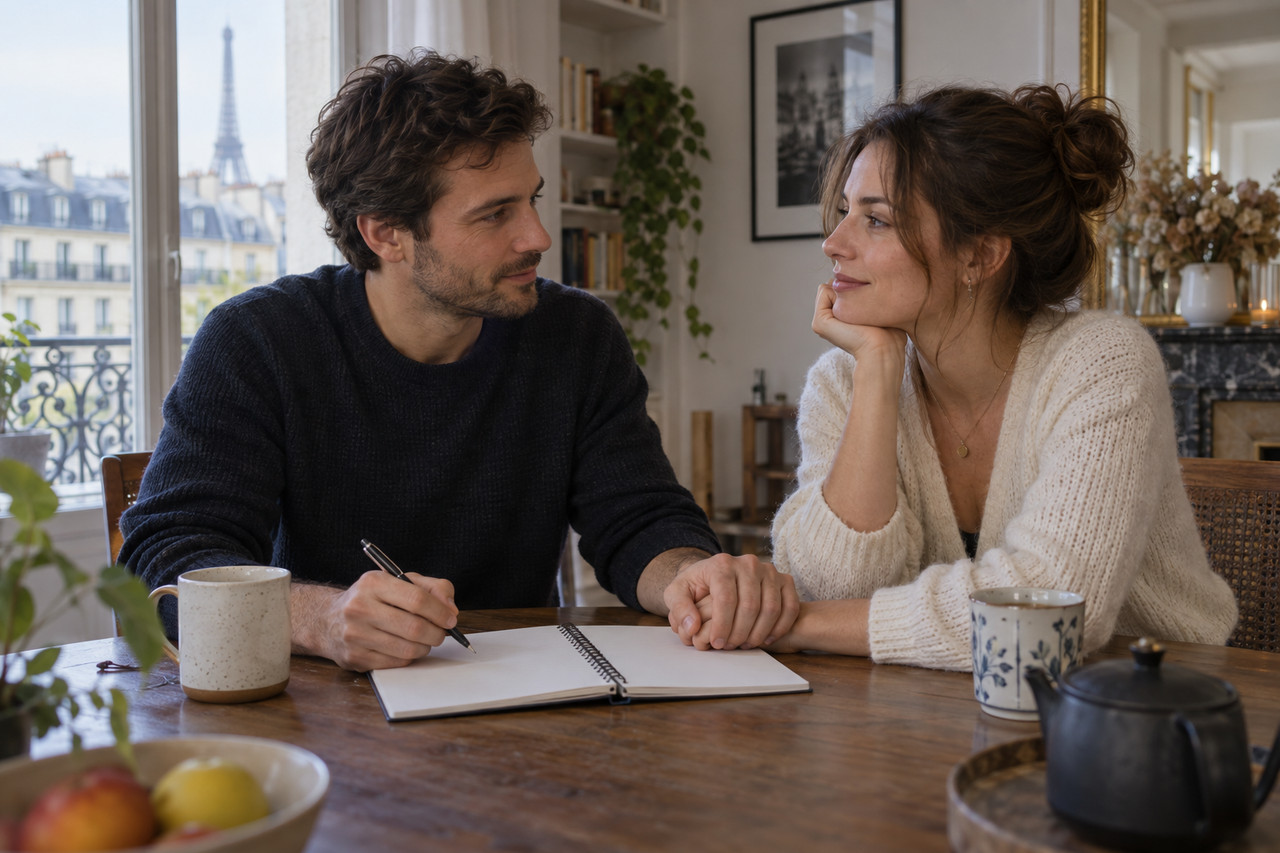 relations-libres-cadre-sain-1280×853-1 Couple discutant de ses limites et les notant dans un carnet